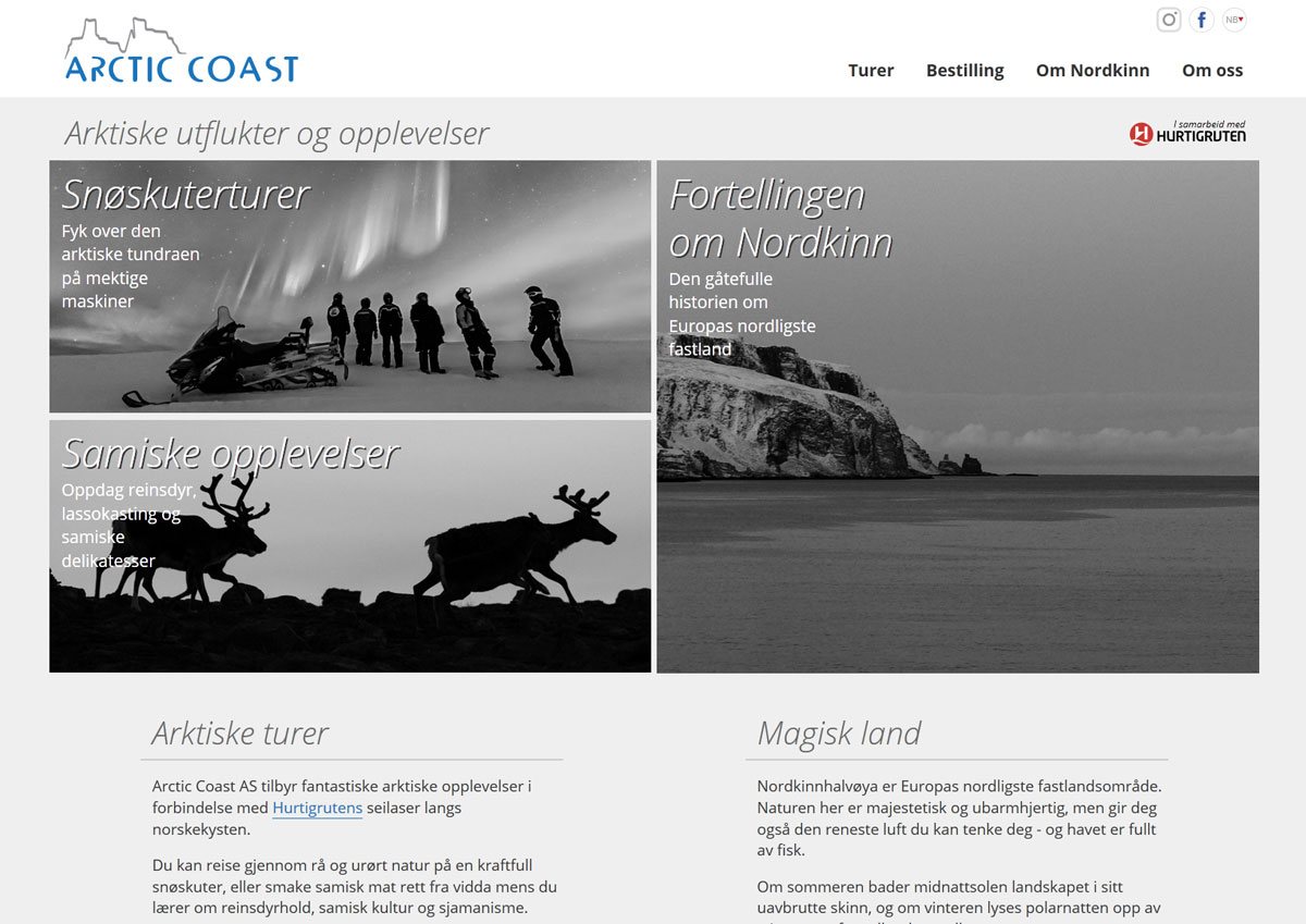 Arctic Coast - webdesign