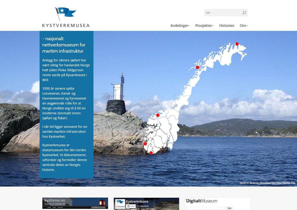 Kystverkmusea - web design